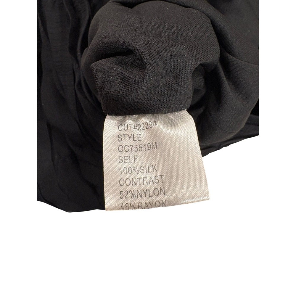 Tadashi Collection Cocktail Dress  2 Black Silk illusion Lace Ruched‎ Event chic - Picture 9 of 9